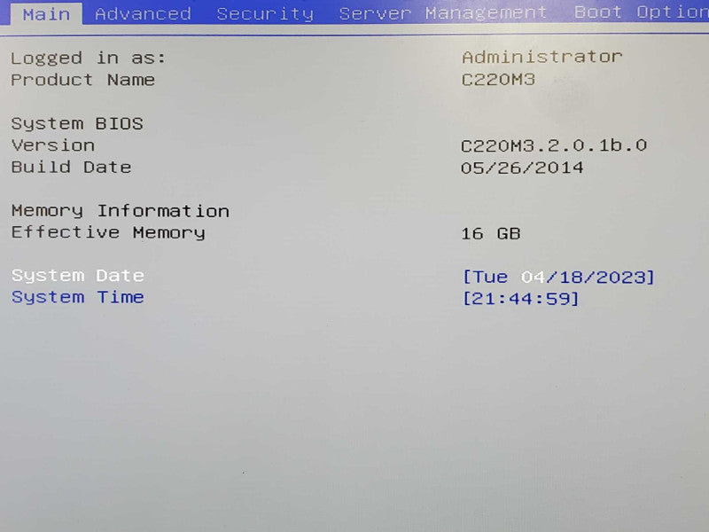 Cisco UCS C220 M3 1x Xeon E5-2609 2.4GHz QC/16GB ECC, No HDDs/RAID Q~