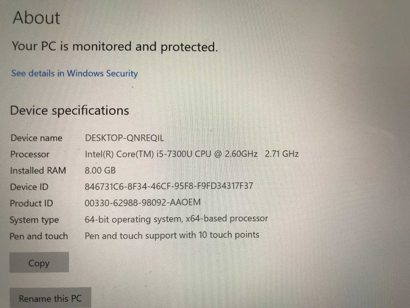 Microsoft Surface Pro i5-7300, 8GB RAM, 256 GB M.2, Windows 10 **NO AC ADAPT Q