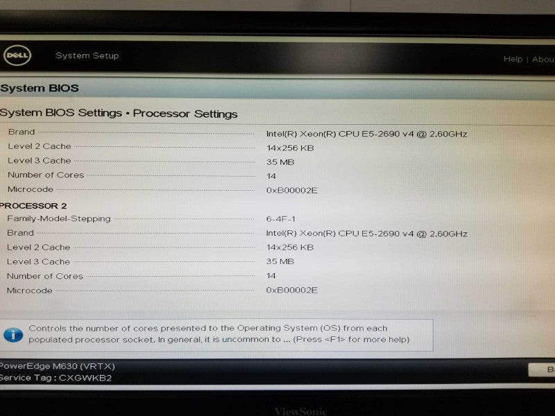 Dell PE M630 VRTX Rack 4x M630 blades each w/ 2x Xeon E5-2690v4 32GB DDR4 SEE _