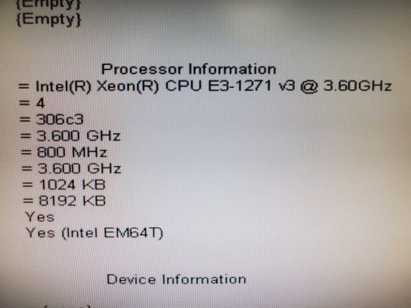 Dell Precision T1700, Xeon E3-1271 v3, 0GB RAM, No HDD Q|
