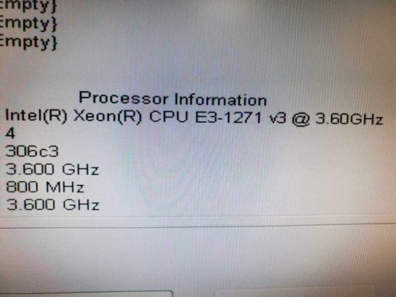 Dell Precision T1700, Xeon E3-1271 v3, 0GB RAM, No HDD (READ) |
