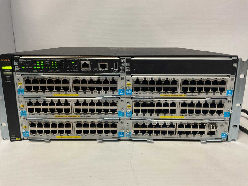 HP Aruba 5406rzl2 POE+ Switch - 5x J9534A + 1x J9548A Modules -