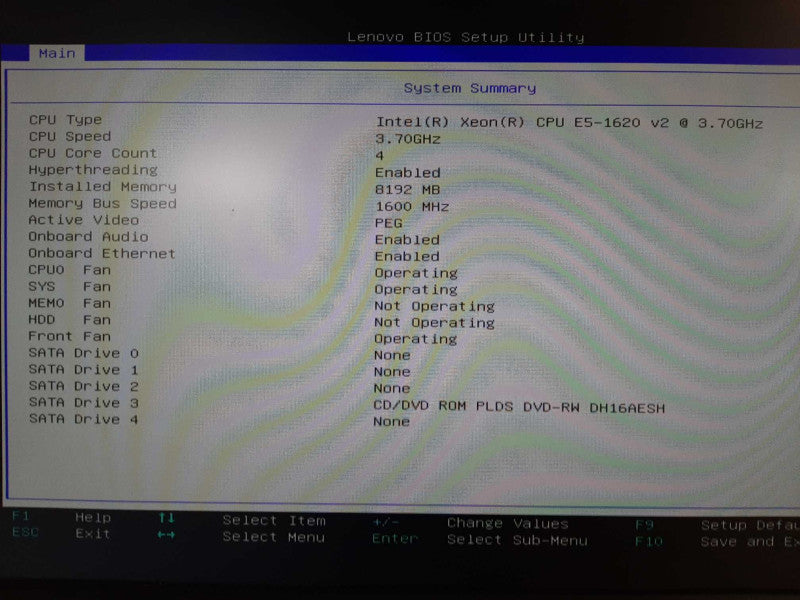 Lenovo ThinkStation S30 E5-1620 v2 @ 3.70GHz 8GB RAM Quadro K4000 GPU No HDD $