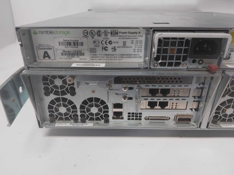Nimble Storage Array CS200, 2x Controllers, 2x PSUs, 16x 3.5\\" NO HDDs/Caddies