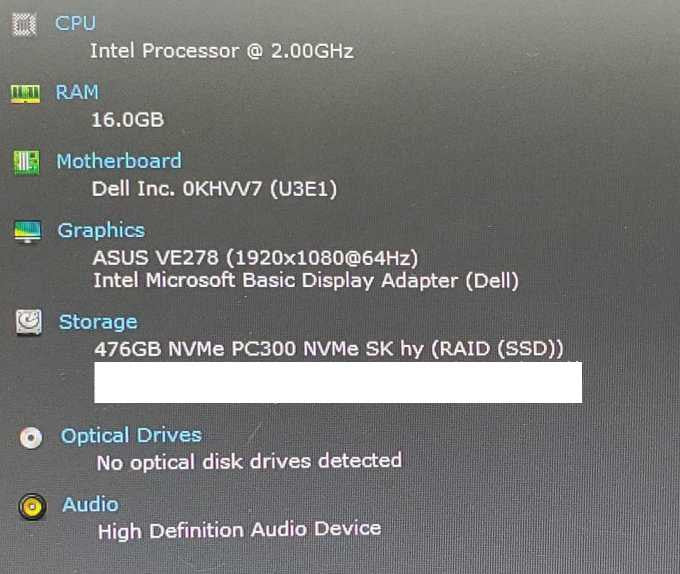 Dell Optiplex 7080 Core i7-10700T @ 2.0GHz 16GB DDR4 500GB Nvme (