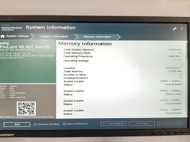 HPE PL ML350 GEN. 10 Silver 4214 @ 2.2GHz 32GB DDR4 p408i-a SR Gen 2x PSU $