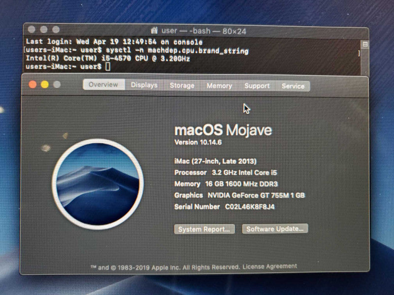 iMac 2013 27\\" Core i5-4570 @ 3.2GHz 16GB DDR3 480GB SSD Nvidia GT755M (