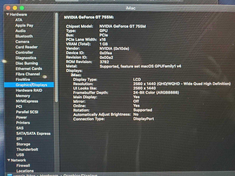 iMac 2013 27\\" Core i5-4570 @ 3.2GHz 16GB DDR3 480GB SSD Nvidia GT755M (
