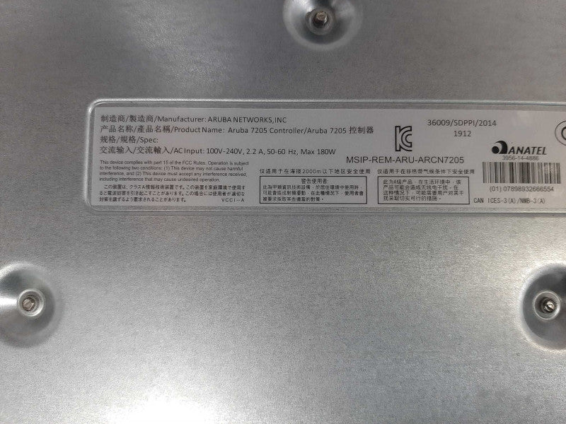 Aruba Networks ARCN7205 7205 Mobility Controller/ 1x PSU _