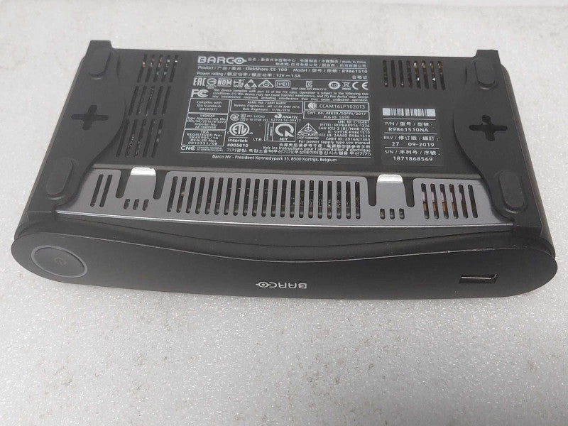 BARCO ClickShare CS-100 R9861510, No Buttons, No Power Adapter