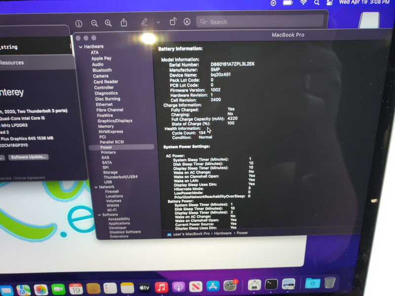 Macbook Pro 2020 13\\" Core i5-8257U @ 1.4GHz 8GB DDR3 500GB SSD (