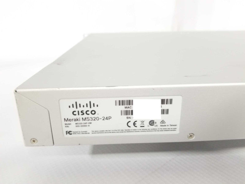 Meraki Cisco MS320-24P-HW 24-Port Gigabit PoE+ Switch w/ 1x PSU Unclaimed SEE _
