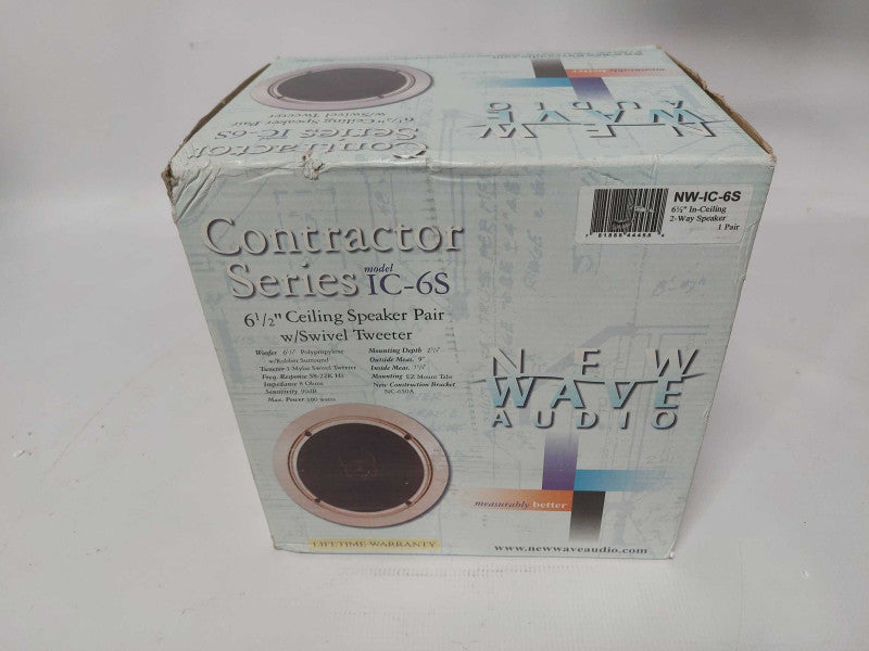 Speakers -New Wave Audio, IC-6S, Wall or Ceiling Speaker, Round