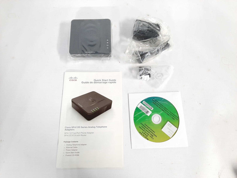 Cisco SPA112 2-Port Phone Adapter FAX and VoIP with Power Supply Brand New $