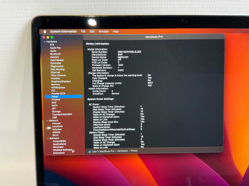 2020 MacBook Pro 13-inch with i5-8257U CPU 16GB RAM & 250GB Storage  -