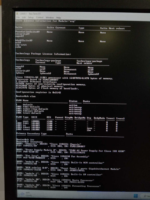 Cisco ISR4331/K9 V04 4300 Series Integrated Services Router _
