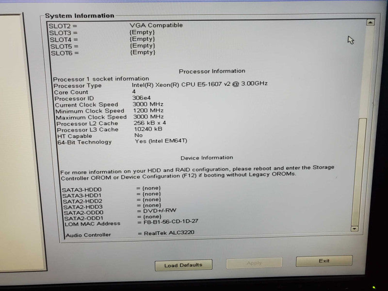 Dell Precision T3610 Intel Xenon 3.0GHz 8GB RAM, NO HDD (