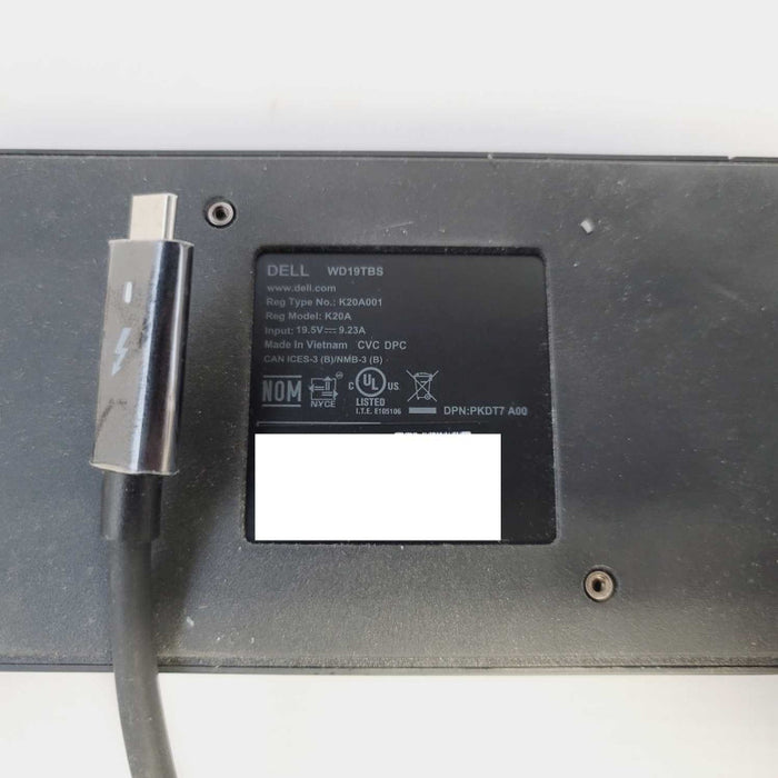 Dell WD19TBS Thunderbolt Docking Station USB-C w/ 240W AC Adapter =