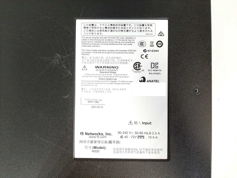 F5 Networks BIG-IP 4000 Series Load Balancer Traffic Manager $