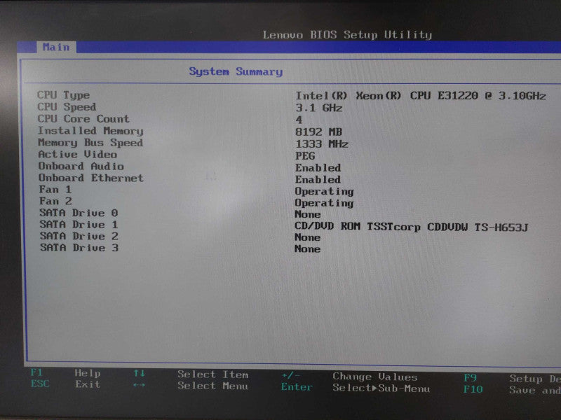 ThinkStation Workstation Xeon E31220 3.10GHz 8 GB RAM DDR4 NO HDDs Q