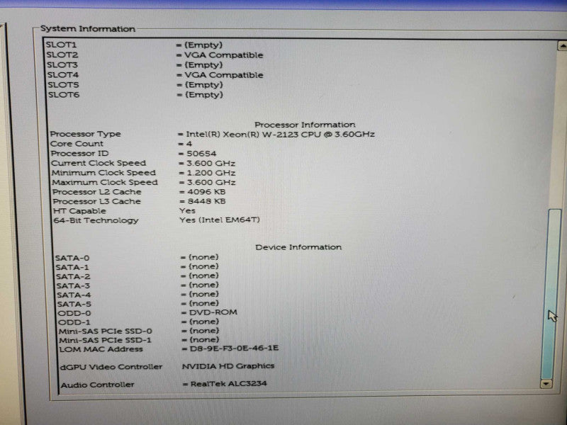 Dell Precision T5820 Xeon W-2123 @ 3.6GHz 32GB DDR4 4x 3.5\\" No HDD 2x Quadro P600 (