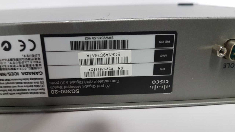 cisco SG300-20 20x port gigabit managed switch small business - fact reset #