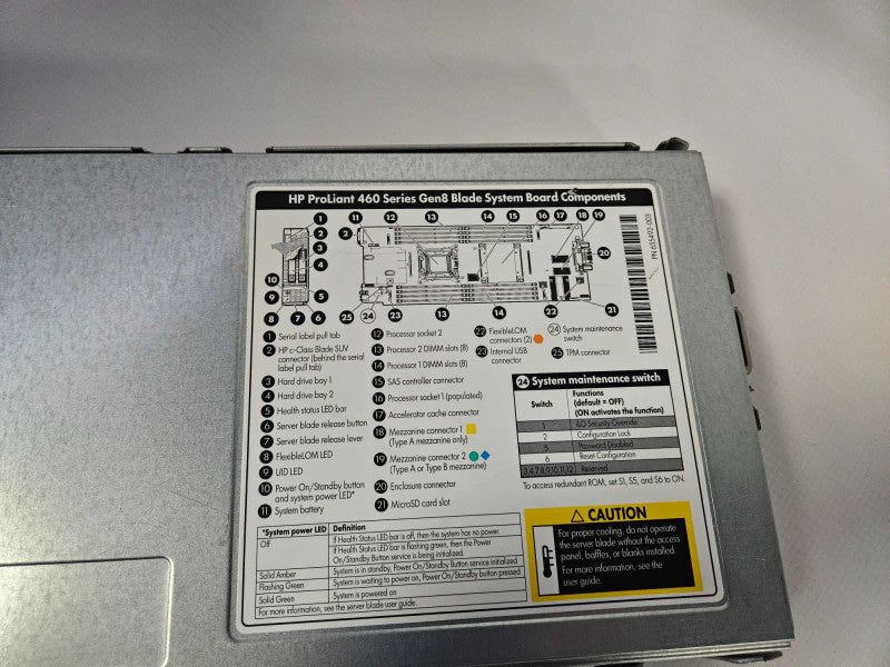 HP ProLiant 460 Series Gen8 Blade 2x E5-2670 @ 2.60GHz V4 NO RAM Q)