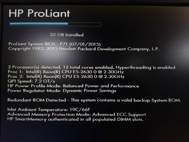 HP ProLiant DL360p Gen 8 2x E5-2630 @ 2.30 GHz 32GB RAM P420i 2x PSU 2.5\\" $