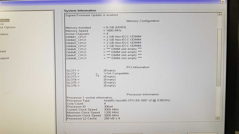 Dell precision T3610 Xeon E5-1607 V2 @ 3.00ghz / 8gb ram / Firepro W5000 #