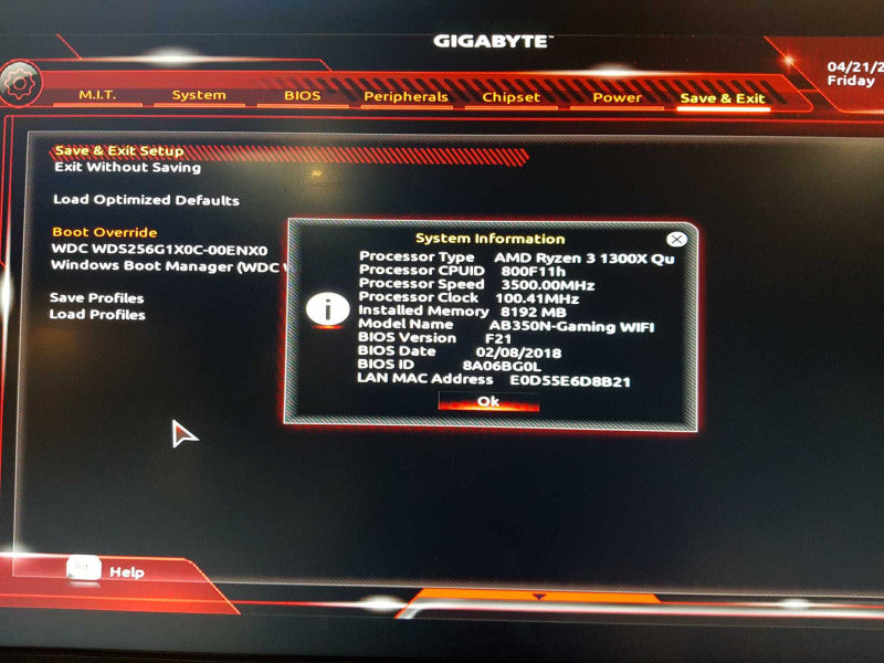 Custom PC AMD Ryzen 3 1300X @ 3.5 GHZ 8GB DDR4 *READ*