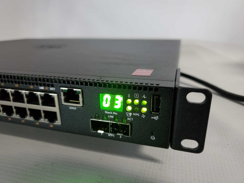 Dell N2048P PoE Ethernet Switch L2 Stacking 48x 10/100/1000Mb 2x 10GbE SFP+ (