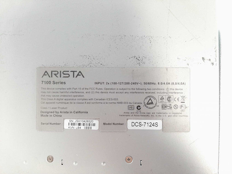 Arista DCS-7124S 24x 10GB EthernetT SFP+ L2/3/4 Managed Switch $