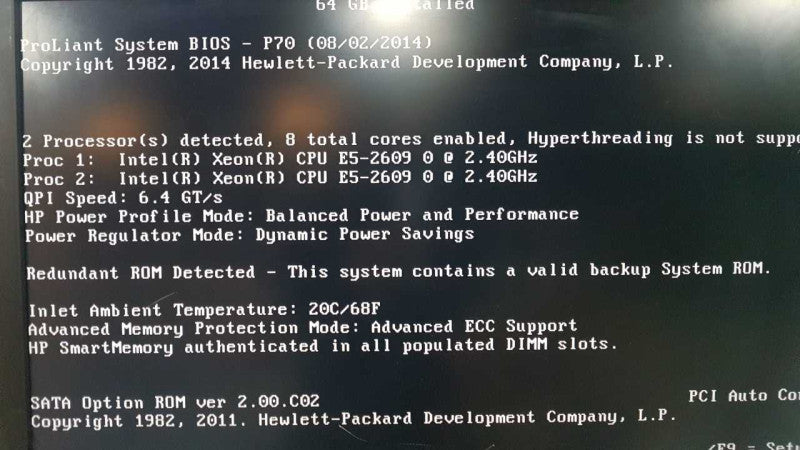 HP Proliant DL380p Gen8 2x Xeon E5-2609 @ 2.40ghz / 64gb ram / P420 Raid Ctrl #