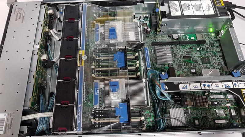 HP Proliant DL380p Gen8 2x Xeon E5-2609 @ 2.40ghz / 64gb ram / P420 Raid Ctrl #