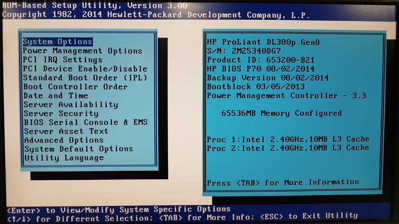 HP Proliant DL380p Gen8 2x Xeon E5-2609 @ 2.40ghz / 64gb ram / P420 Raid Ctrl #