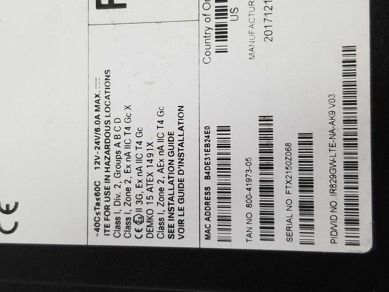Cisco IR829GW-LTE-NA-AK9 Compact IR829 Multimode 4G LTE switch, Read Q_