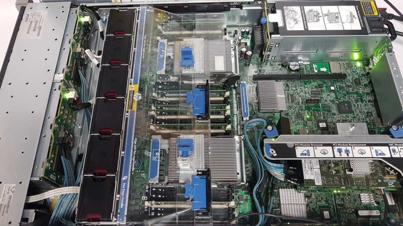 HP Proliant DL380p gen8 2x Xeon E5-2609 @ 2.40ghz / 64gb ram / P420i Ctrl #