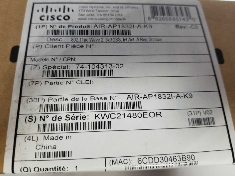 New open box - Cisco AIR-AP1832I-A-K9 Wireless access point _