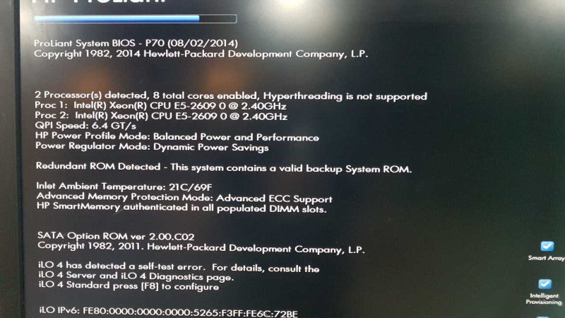 HP Proliant DL380P gen8  2x xeon E5-2609 @ 2.40ghz / 64gb ram / P420i raid  #