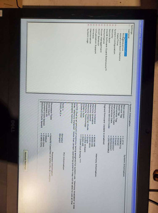 Dell OptiPlex 7440 AIO i7-6700 8GB,500 HDD
