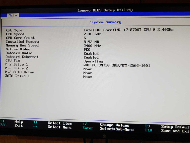 Lenovo ThinkStation P330 USFF - Intel i7-8700T 2.40 GHZ 8GB DDR4