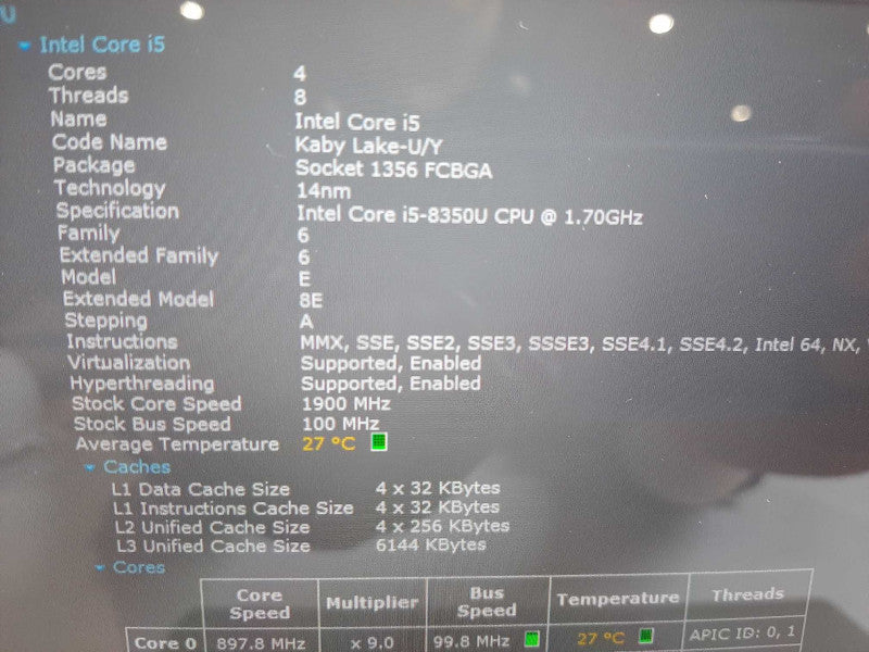 Microsoft Surface Laptop with i5-8350U CPU 8GB RAM 256GB $