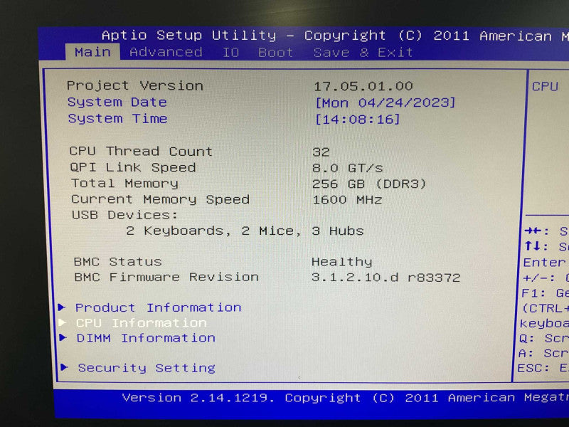 SUN Oracle X3-2 (X4170) M3 1U Server 2x Intel Xeon E5-2690@2.90GHz 256GB RAM  -