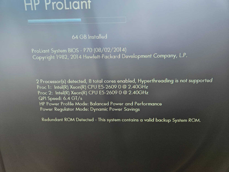 HP ProLiant DL380P Gen8 2x Xeon E5-2609 0 @2.40GHz 64GB RAM P420i RAID )