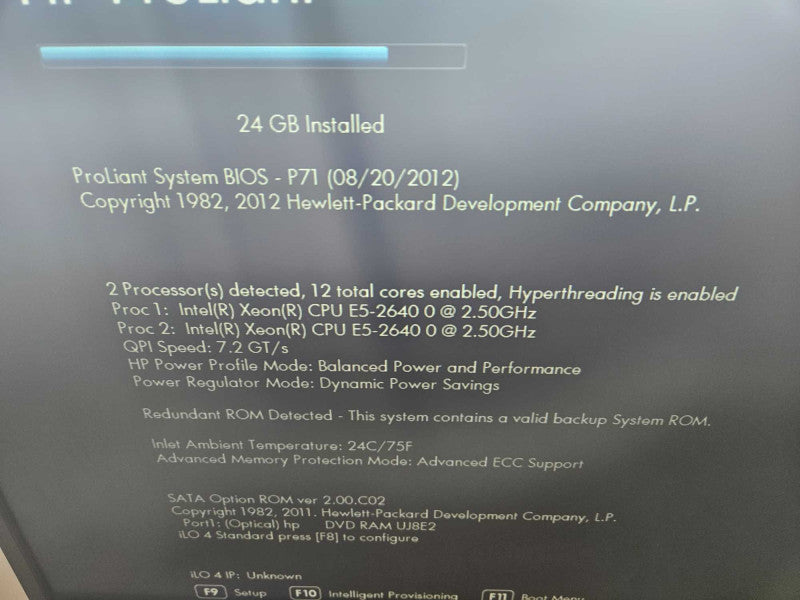 HP ProLiant DL360P Gen8 2x Xeon E5-2640 0 @2.50GHz 24GB RAM P420i RAID *READ* )