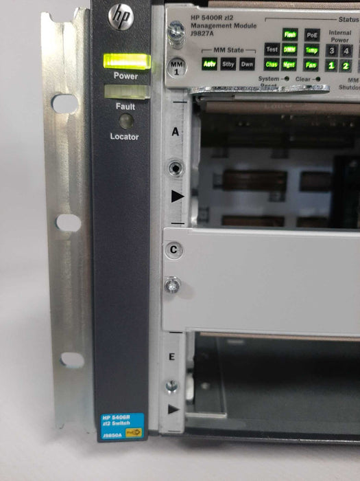 HP Aruba 5406R zl2 J9850A 6-Slot Switch Chassis 2x PSU, 1x J9827A, 1x J9827A _