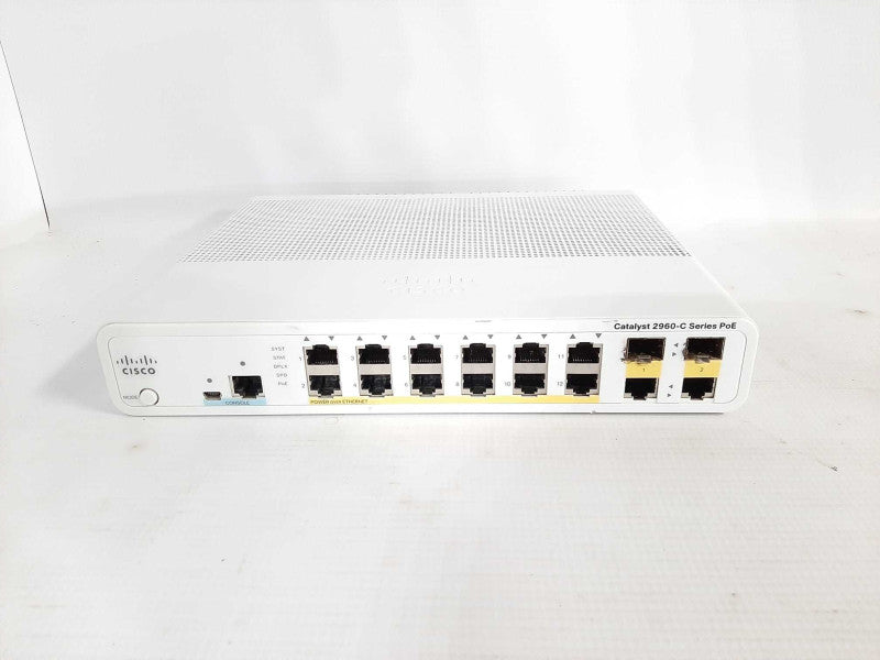 Cisco WS-C2960C-12PC-L L2 Network Switch 12 FE PoE Port $