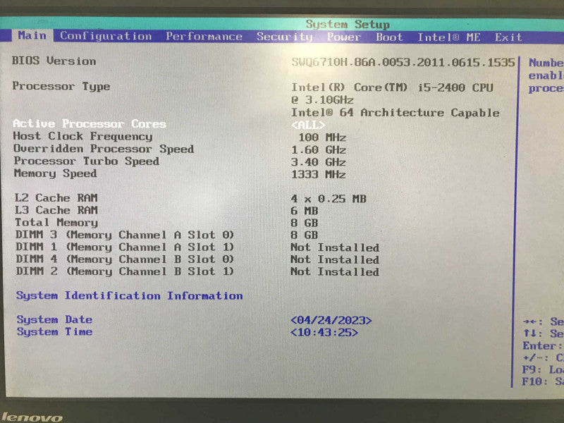 CPU, motherboard, 8gb ddr3 Combo - Intel i5-2400 @ 3.10 GHZ (NO I/O SHIELD)