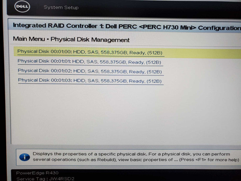 Dell PowerEdge R430 Xeon E5-2623(v3) @ 3.0Ghz 32GB DDR4 2TB HDD H730 Mini  (