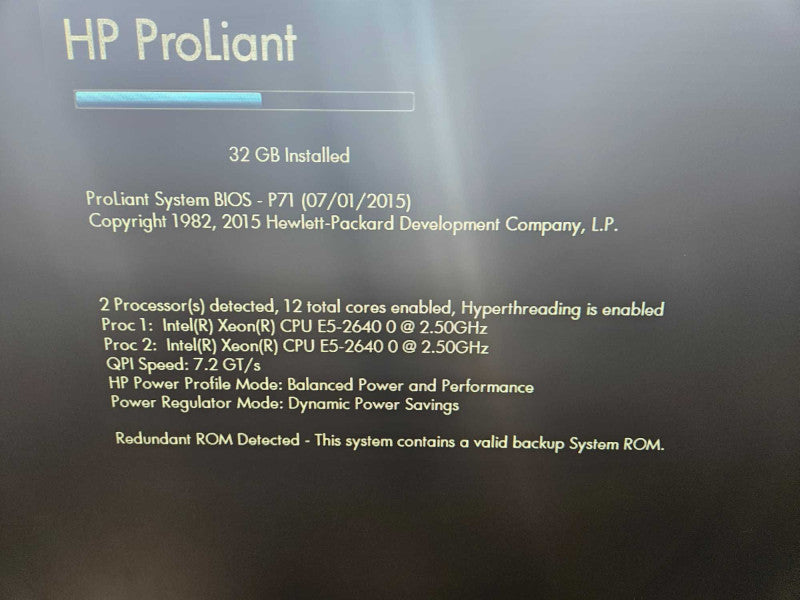 HP ProLiant DL360P Gen8 2x Xeon E5-2640 0 @2.50GHz 32GB RAM P420i *READ* )